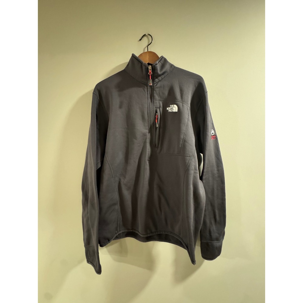 The North Face Summit Series Quarter Zip Fleece Pullover Size XL Gray Men's - Picture 2 of 5